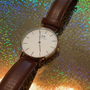 Daniel Wellington Saddle Brown and Rose Gold Watch